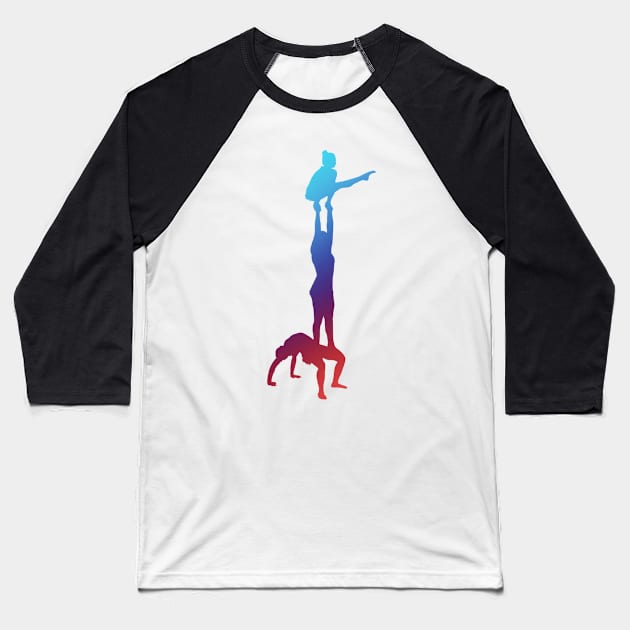 A silhouette of a women’s group Baseball T-Shirt by artsyreader